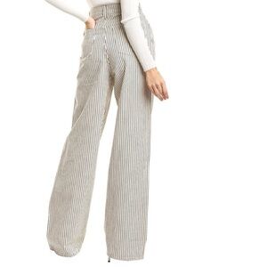 WeWoreWhat Linen High-Rise Wide Leg Jean